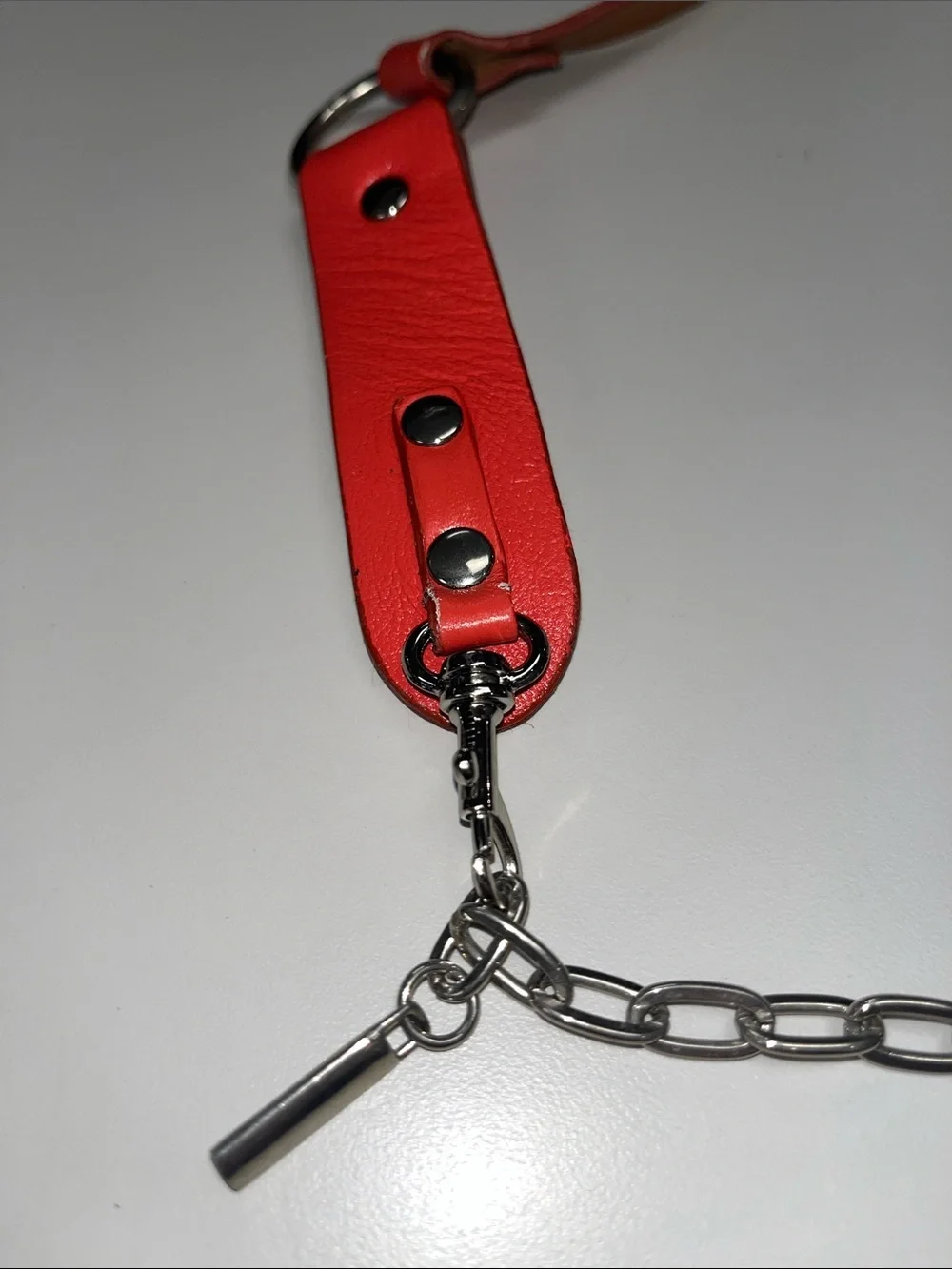 Express Red Leather Chain Hairband